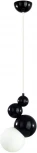 Подвесной светельник Lumion Blasen 6566/1A черный/белый матовый/металл/стекло E27 1*40W 220V (на проводе, шарики)