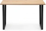 Стол Woodville Лота Лофт 120 25 мм черный матовый / дуб делано светлый 489610