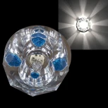 Встраиваемый точечный светильник Sneha 7091/H G9 CR+BL (220V, круглые)