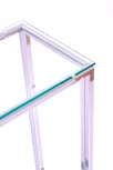 Консольный стол AllConsoles 1084-CS clear серебряный