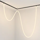 Трековый подвесной светильник с гибким неоном гибкий 48V Tau Exility 3000K 100Вт 360° LED (магнитный) Maytoni Technical TR101-2-100W3K-B