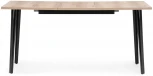 Стол деревянный Денвер Лофт 120 25 мм дуб делано светлый / черный матовый 513018 Woodville