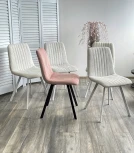 Обеденный стул M-City ELVIS WZ2042-10 пепел розы/ черный каркас