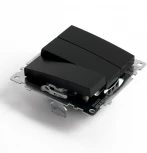 Выключатель трехклавишный (черный) Stekker Катрин 49172