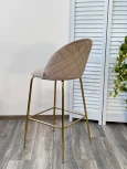 Барный стул GLADE BLUVEL-40 бежевый, велюр / золотой каркас M-City 629M04980