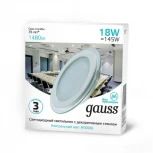 Точечный встраиваемый светильник Gauss Glass 947111218 (LED, 220V, круглые)