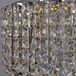 Подвесная люстра хрустальная светодиодная с пультом Reluce 63007-0.4-500 CH (регулировка яркости, 220V, на тросе)