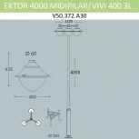 Наземный фонарь Fumagalli Vivi V50.372.A30.LXH27 (220V, IP65)