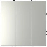 Выключатель трехклавишный (сталь) Voltum S70 VLS030105