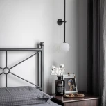 Настенный светильник (бра) Lines Ball 200 Black ImperiumLoft Lines-12 (178056-26) (220V, шар)