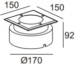Встраиваемый светильник уличный светодиодный Oasis Light ВСТРАИВАЕМЫЕ СВЕТИЛЬНИКИ W77242 SS