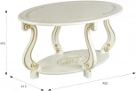 Стол журнальный Овация (М) слоновая кость/золото от фабрики Mebelik