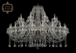 Подвесная большая люстра Art Classic 11.12 11.12.20+10.460.Gd.Sp (220V, хрусталь, на цепи, подсвечник, свеча)