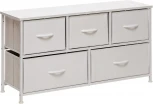 Комод Leset Линкс широкий (к/з), Каркас Белый, ящики Белые Leset (Экокожа/Белый) арт.2500000198113