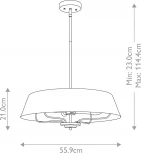 Потолочная люстра на штанге Kichler Luella KL-LUELLA-4P-BKB (220V)