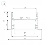 Профиль SL-LINIA65-F-2000 ANOD (Алюминий) 029033 Arlight SL-LINIA