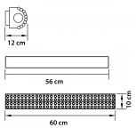 Хрустальный настенный линейный светильник Osgona MONILE 704654