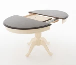 Стол Леонардо D100, Слоновая кость/Темный орех, Аврора