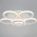 Потолочная люстра на штанге светодиодная с пультом и ночным режимом и RGB Reluce 06333-0.3-5+1A WH (RGB, Умный дом)