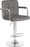 Стул барный KRUGER ARM (серый велюр (MJ9-75))
