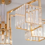 Потолочная люстра Eurosvet April 10126/5 золото/прозрачный хрусталь Strotskis Smart (10117/5)