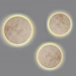 Настенный светильник Odeon Light Travertino 6625/15WL бежевый/металл/травертин IP20 LED 15W 3000K 220V (круглые)