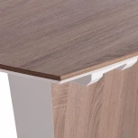 Стол FANCY МДФ HPL, 120-160х85х75 см, Дуб трюфель/Белый Tetchair 18997