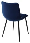 Обеденный стул M-City TINTIN BLUVEL-86 NAVY BLUE / черный каркас