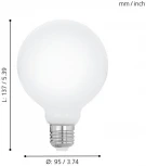 Лампочка светодиодная филаментная E27 8W 220V 806 lm 2700K Eglo Lm_led_e27 11601