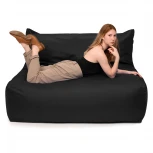 Бескаркасный диван Dreambag Модерн Черный (Экокожа, Классический) 4600921