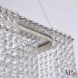 Подвесная люстра светодиодная APL LED Sicilia SH04.42.D.Ni.4000 (220V, хрусталь, на тросе)