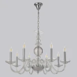 Подвесная люстра Crystal Lux ARABESQUE SP8 CHROME (220V, на цепи, подсвечник, свеча)