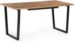 Стол раскладной Notta Лота Лофт 120 25 мм черный матовый / дуб делано темный 489638