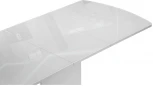Стол на тумбе Woodville Палмер 120(160)х80х75 белое стекло / белый 490090