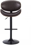 Стул барный JY1076 коричневый/черный