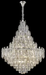 Подвесная большая люстра каскадная Wertmark Lazzara WE107.21.103 (220V, хрусталь, на цепи)