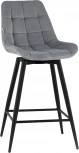 Стул полубарный Флекс с поворотным механизмом велюр велютто серый Stool Group арт.УТ000040029