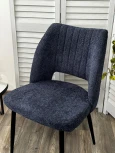 Стул LONDON UF998-13 темно-синий, букле / черный каркас / Товарный знак DISAUR