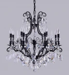 Подвесная люстра Crystal Lux Magnifico SP13 BLACK/TRANSPARENT