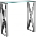 Консольный стол Garda Decor 47ED-CST008/80 (Серебро/Серебро,Прозрачный)