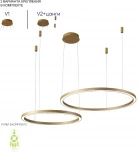 Подвесной светильник Crystal Lux FORTUNA SP123W LED GOLD (220V, пульт управления, на тросе)