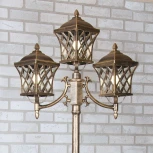 Наземный фонарь Elektrostandard Cassiopeya F/3 черное золото (220V, IP44)