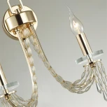 Бра Odeon Light Capel 5063/2W золото/прозрачный/металл/хрусталь E14 2*40W (220V, подвески, подсвечник, свеча)