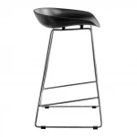 Стул полубарный Neo белый с хромированными ножками