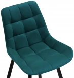 Стул Notta на металлокаркасе Челси К морская волна / черный 511609