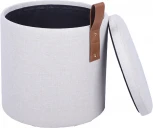 Пуф с ящиком Эркки рогожка XS белый Stool Group арт.УТ000039492