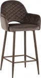Стул полубарный Stool Group Венера диамант велюр коричневый УТ000004924