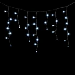 Гирлянда Бахрома 3,1 x 0,5 м Белая 220В, 120 LED, Провод Черный Каучук, IP65