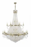 Подвесная большая люстра Dio D'Arte Lodi E 1.7.18.100 G (220V, хрусталь, на цепи, подсвечник, свеча)