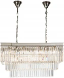Подвесная люстра каскадная iLamp Triumph 6119-800 NIC (220V, хрусталь, на цепи)